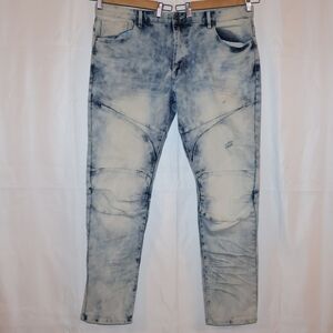 Smoke Rise Distressed Moto Skinny Jeans